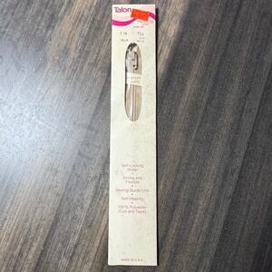 Talon American 7 Inch‎ Beige Polyester Coil Zipper Style P02 Lapped Centered USA